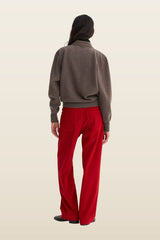 Relaxed corduroy trousers | rosso — model back