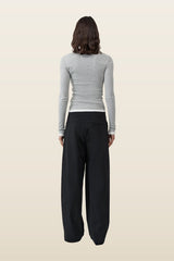 Relaxed Pleat Pants — model back
