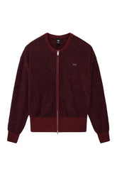 Sable Knit Bomber In Mahogany — packshot
