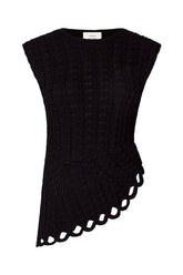 SAEZ Ruffled crochet top — packshot