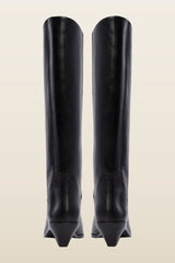 Saga Boot in Black Leather — model back