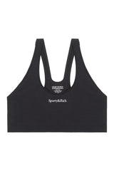 Serif Logo Sports Bra - Carbon — packshot