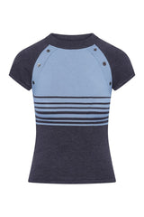 Shore Knit Shirt - Stone Stripe — packshot