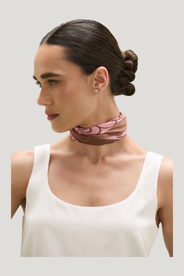 Silk Scarf — model side