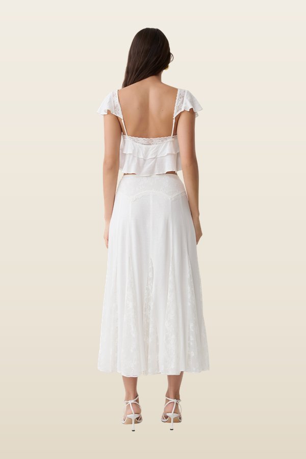 Skylar Lace Sleeveless Crop Top — model back