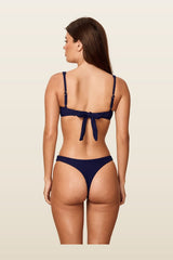 Sorrento Top - Midnight Crinkle — model back