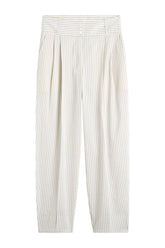 Stripe balloon trousers white/cobalt — packshot