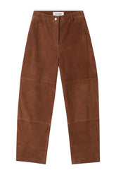 Sculptural suede trousers — packshot