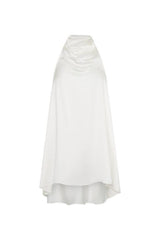 Sydney Asymmetrical Satin Halter Mini Dress — packshot