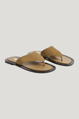 T-bar suede sandals desert — model front