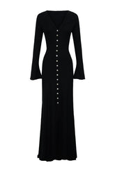 Tanya Buttoned Long Sleeve Maxi Dress — packshot