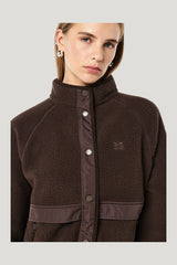 Technique Jacket In Coffee — model side