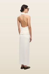 The Cabana Cupro Dress — model back