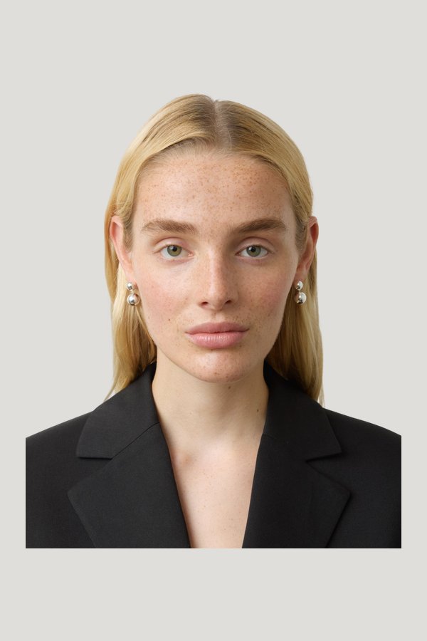 The Caroline Earrings — model side