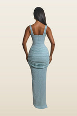 The Lace Tie Front Maxi Dress — model back