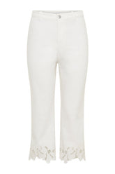 Tillie Flower Embroidery Denim Capris — packshot