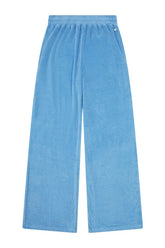 Towelling High Waist Trousers - Aqua — packshot