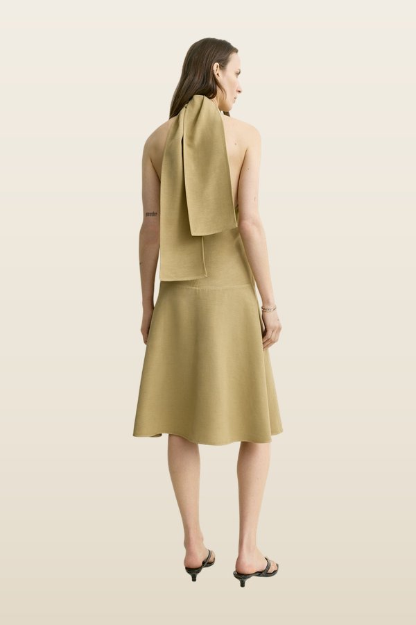 Twist halter dress cumin — carry 4