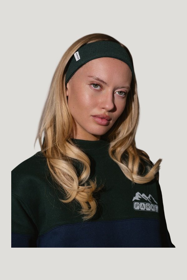 Waffle Hair Set - Forest — model front
