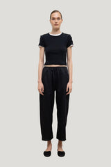 Yoko Lace Crop Pant — model front
