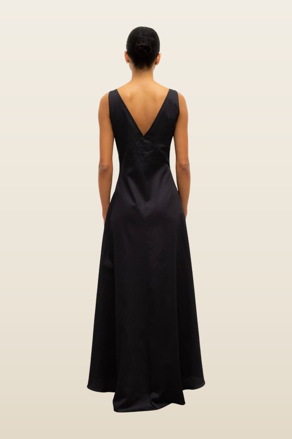 Yoko V Neck Maxi Dress — model back