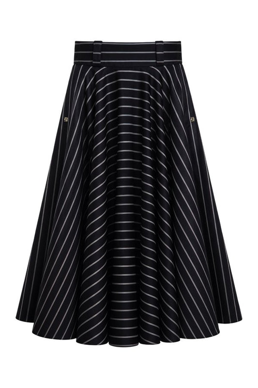 360 Maxi Circle Skirt (Ink Navy Wide Stripe) — packshot
