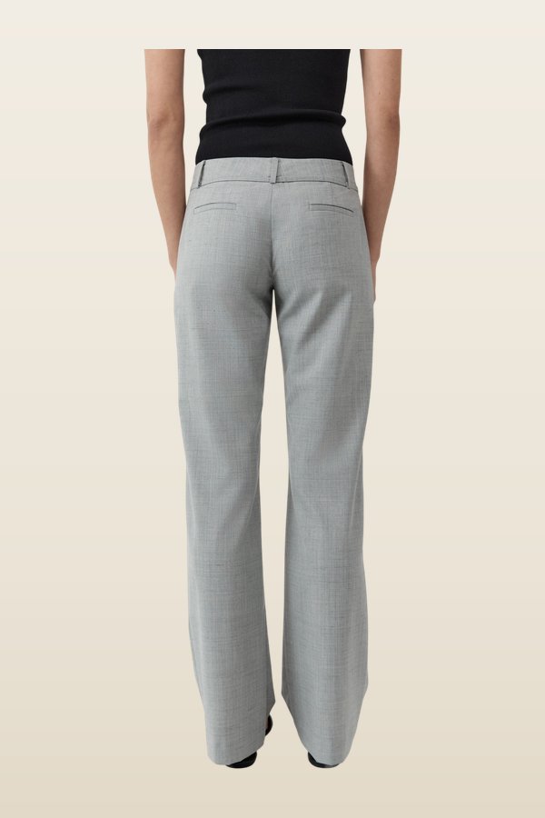 90s Belt Minimal Pants - Concrete — model back