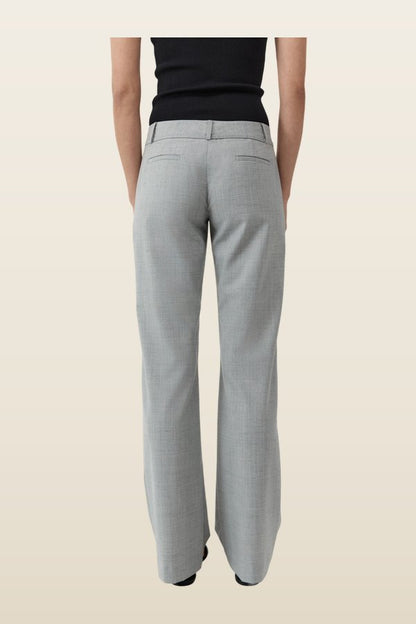 90s Belt Minimal Pants - Concrete — model back
