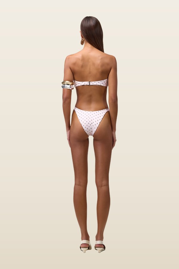 90s Bottom (Pink Brown Polka Dot) — model back
