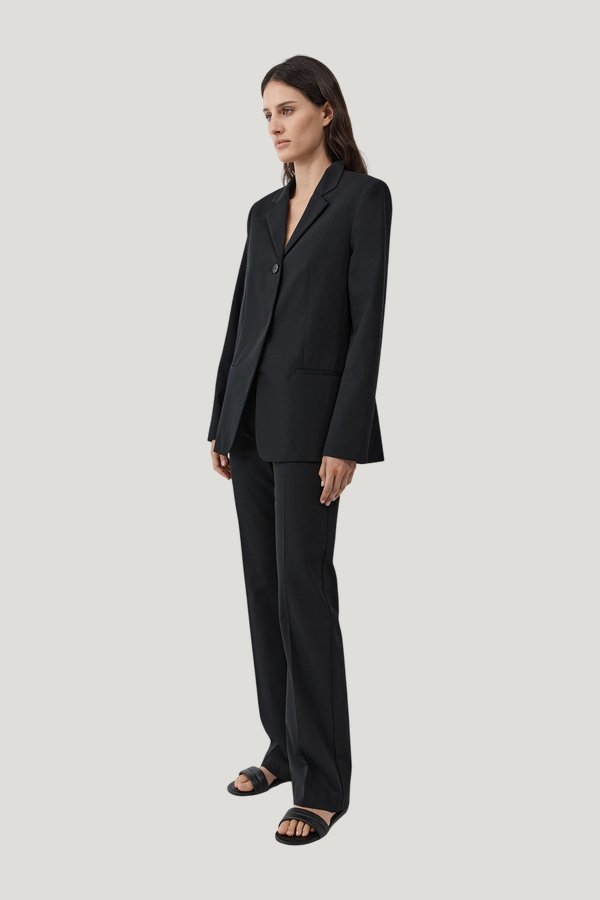 90s Wool Blazer — model side