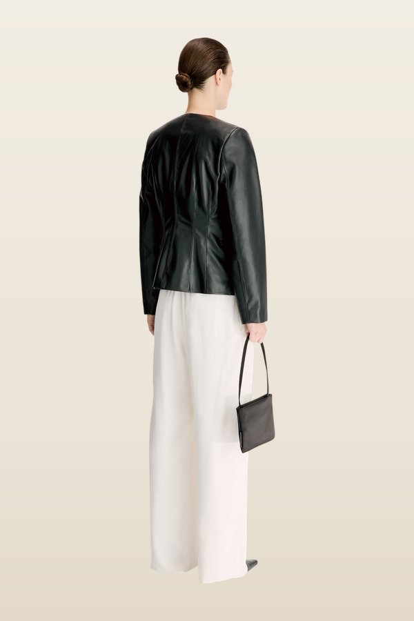ADEA Collarless leather jacket — carry 4