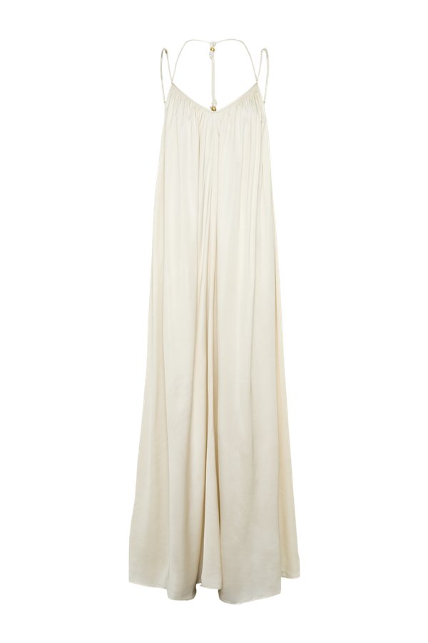 Adriana Satin Gathered Maxi Dress — packshot