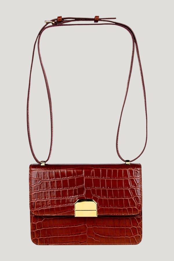 Alex In Caramel Croc-Effect — extra
