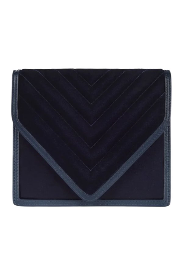 Alexa In Navy Quilted Velvet — packshot