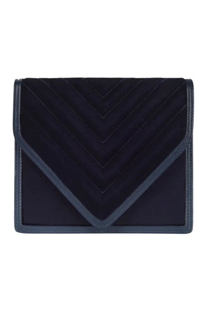 Alexa In Navy Quilted Velvet — packshot