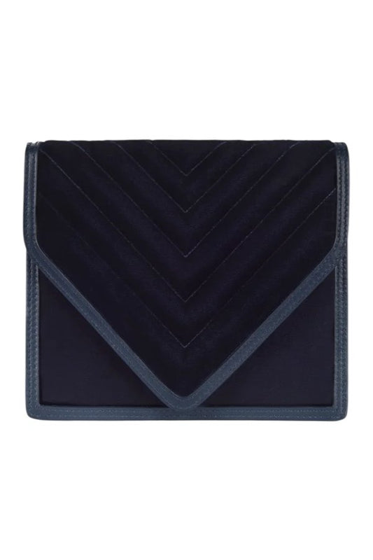 Alexa In Navy Quilted Velvet — packshot