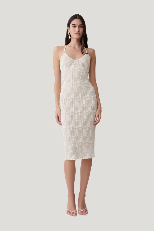 Ambrose Lace Midi Dress — model front