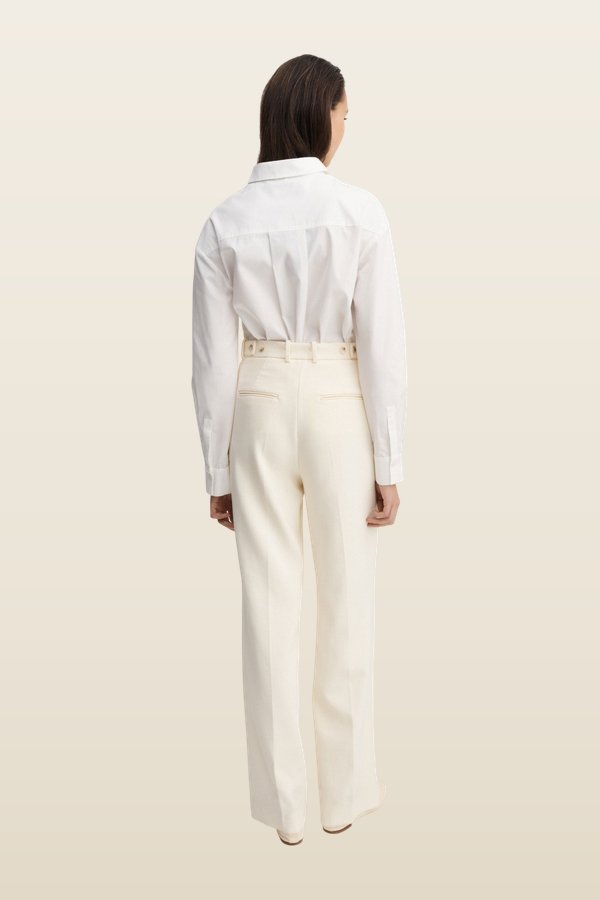 Amel Tailored Trousers, vanilla — model back