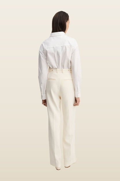 Amel Tailored Trousers, vanilla — model back