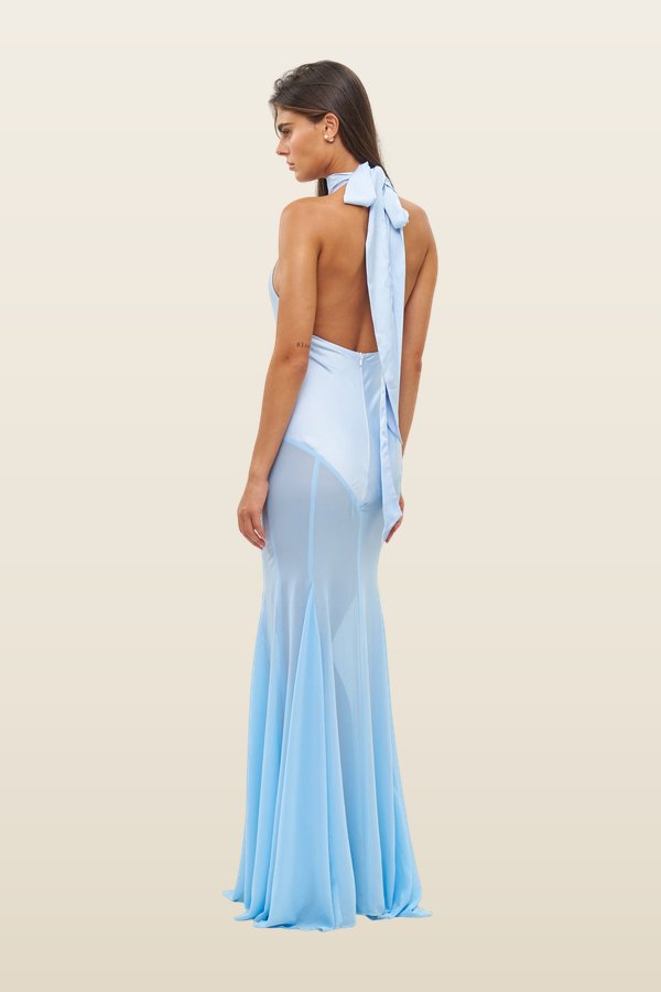 Andrea Pacific Blue - Dress — model back