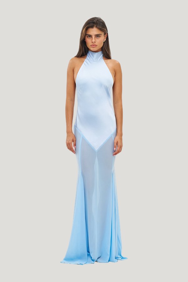 Andrea Pacific Blue - Dress — model front