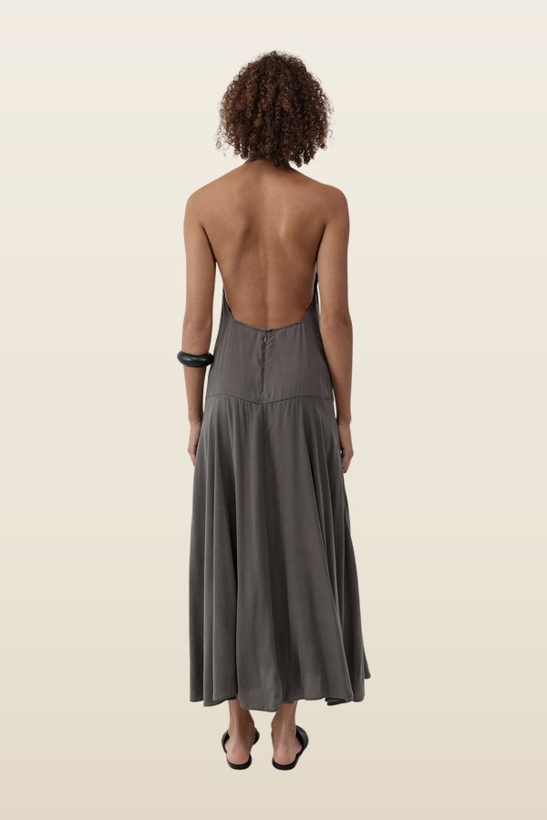 Apron Dress - Moss — model back