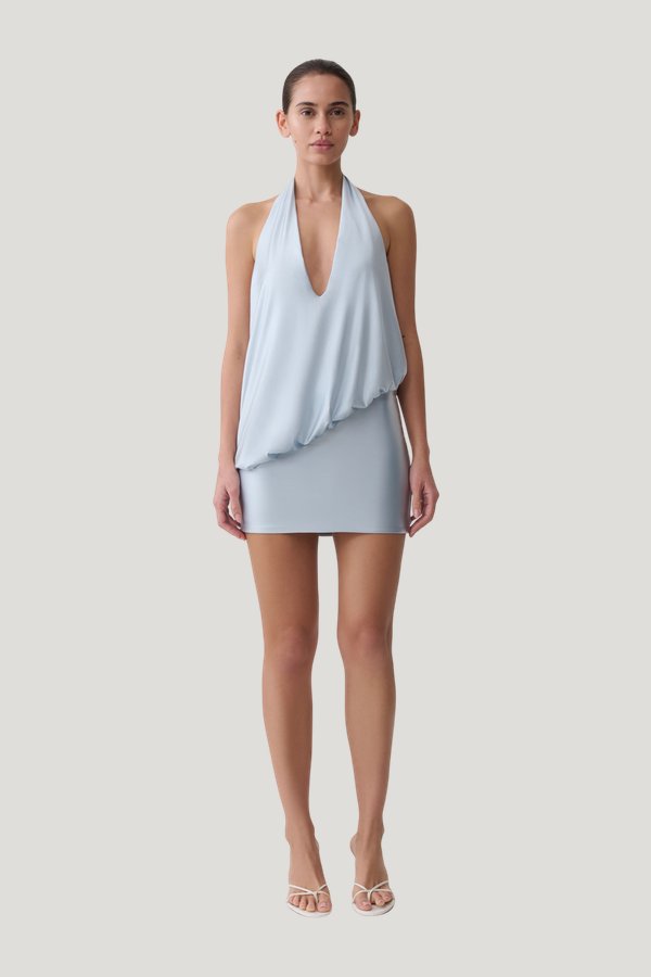 Arabel Draped Halter Mini Dress — carry 2