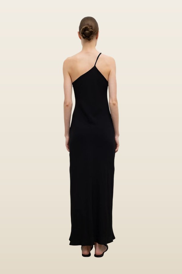 Ari One Shoulder Dress — model back