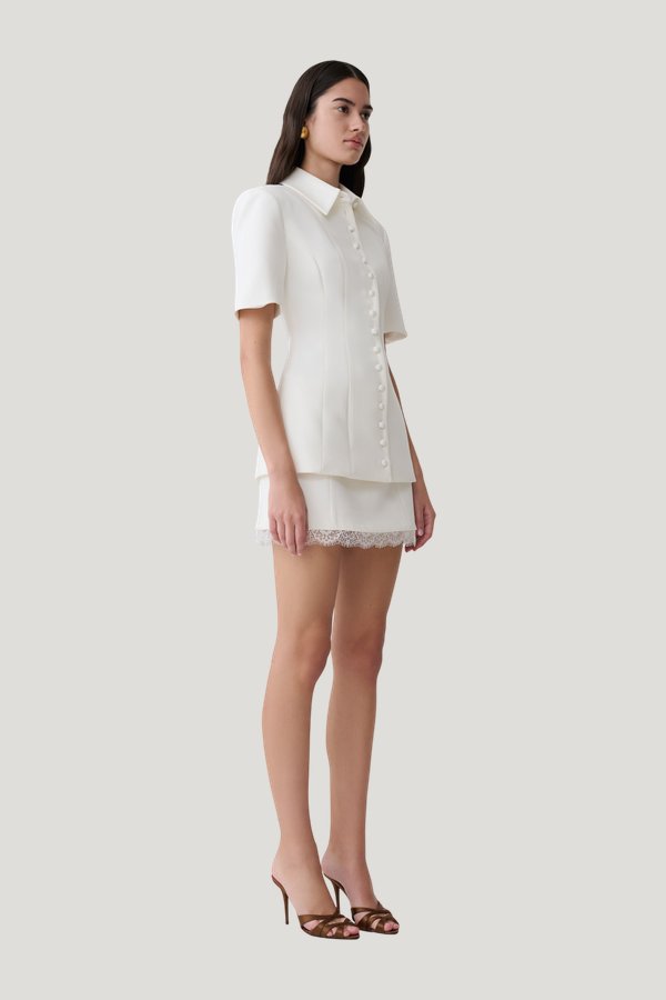 Ariella Button Up Short Sleeves Top — carry 3