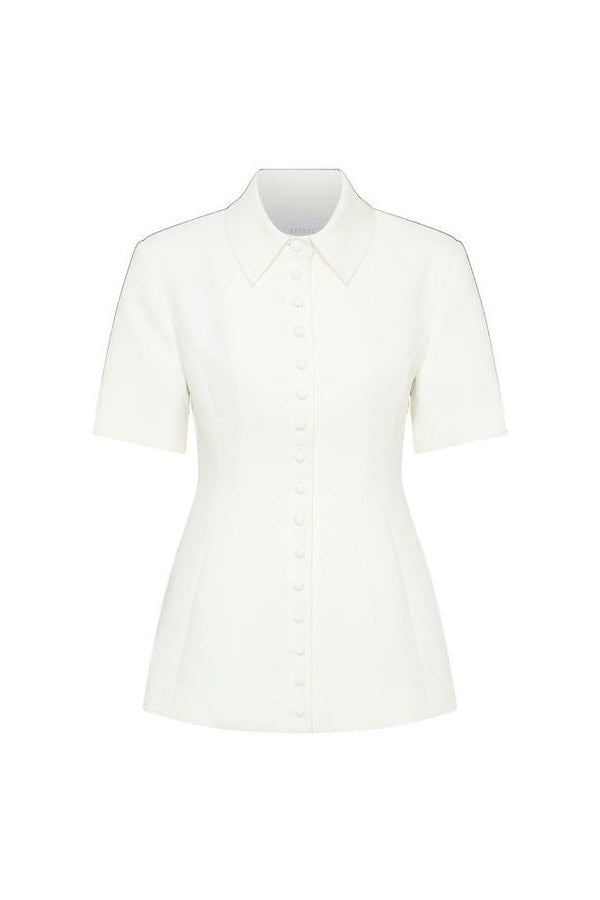 Ariella Button Up Short Sleeves Top — packshot