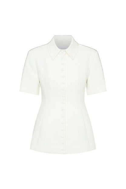 Ariella Button Up Short Sleeves Top — packshot