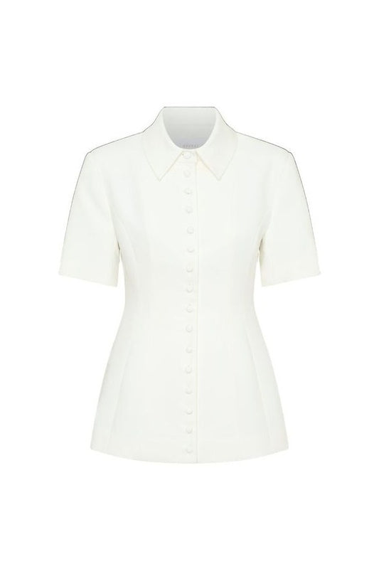 Ariella Button Up Short Sleeves Top — packshot