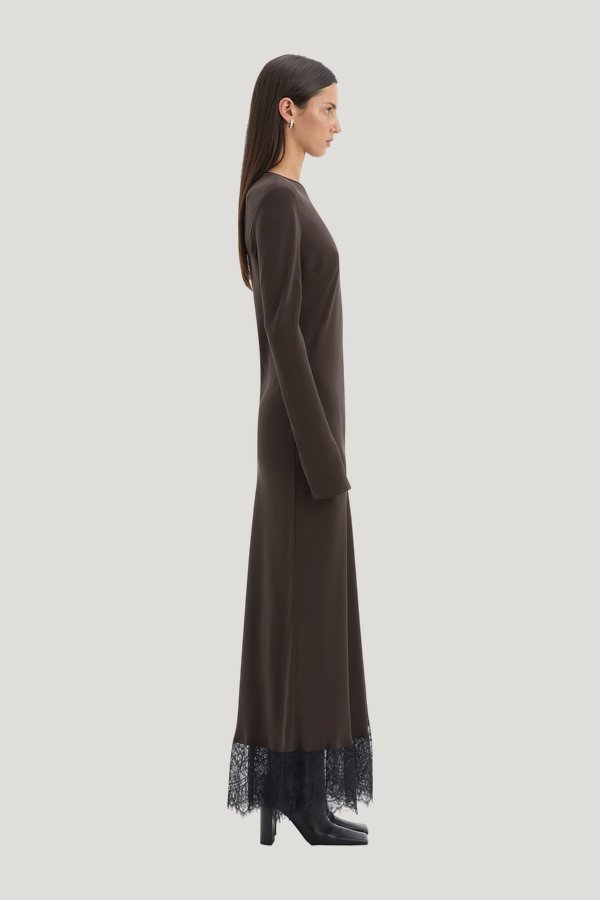 Aries Long Sleeve Gown — model side