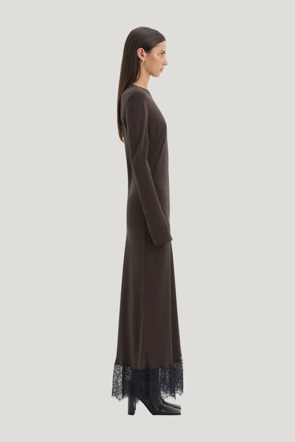Aries Long Sleeve Gown — model side